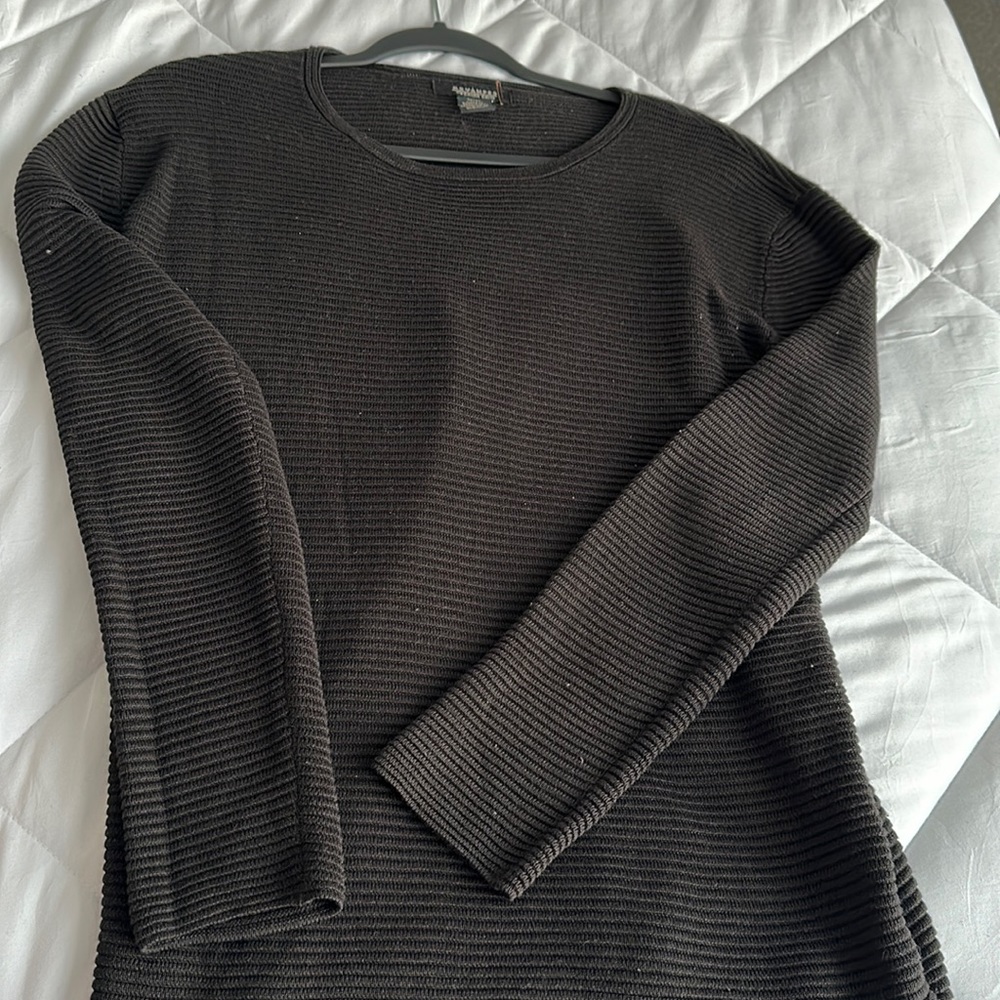 Black scoop neck sweater